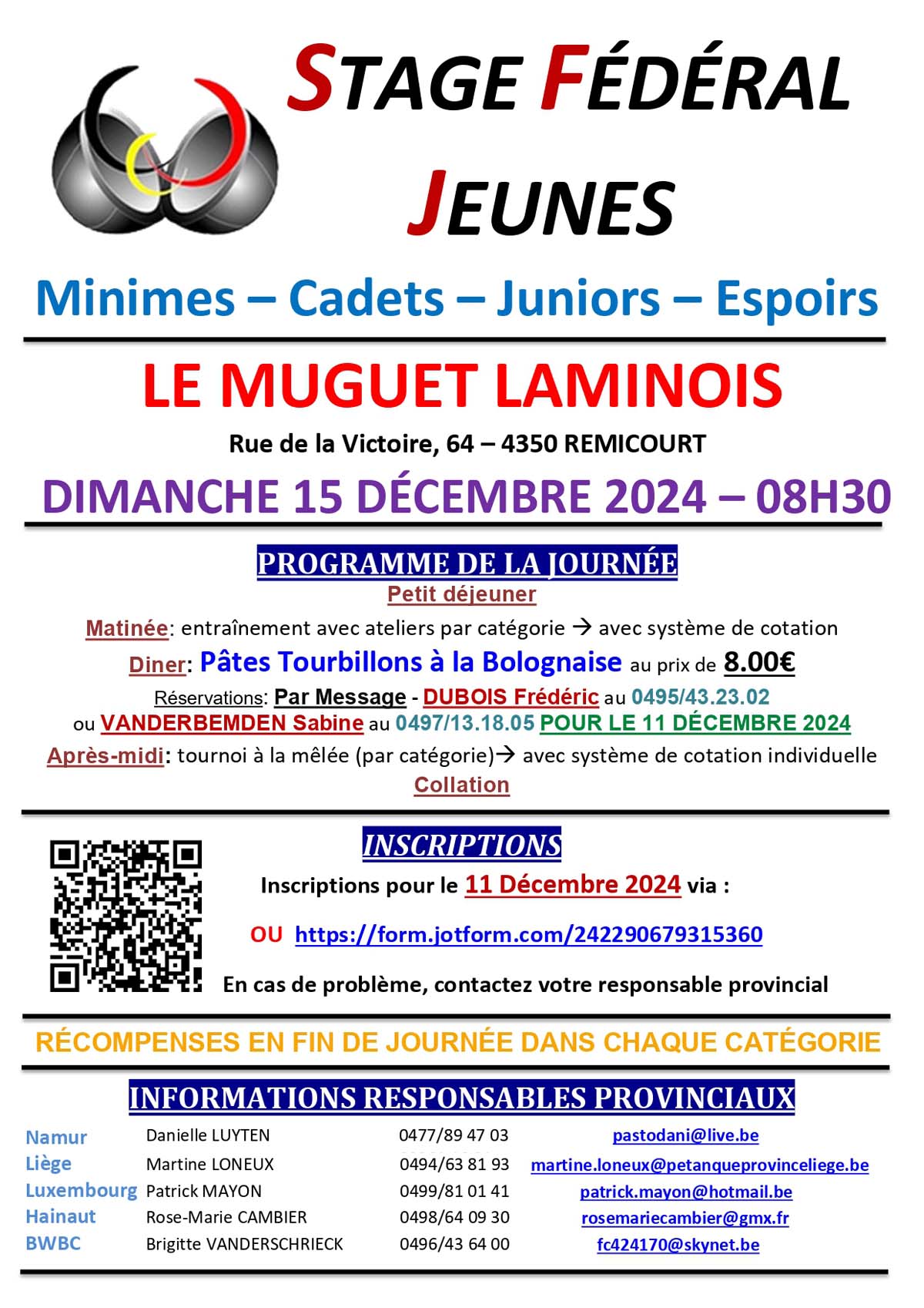 Affiche   CCFJ   TOURNOI   PC MONS   11 Novembre 2024